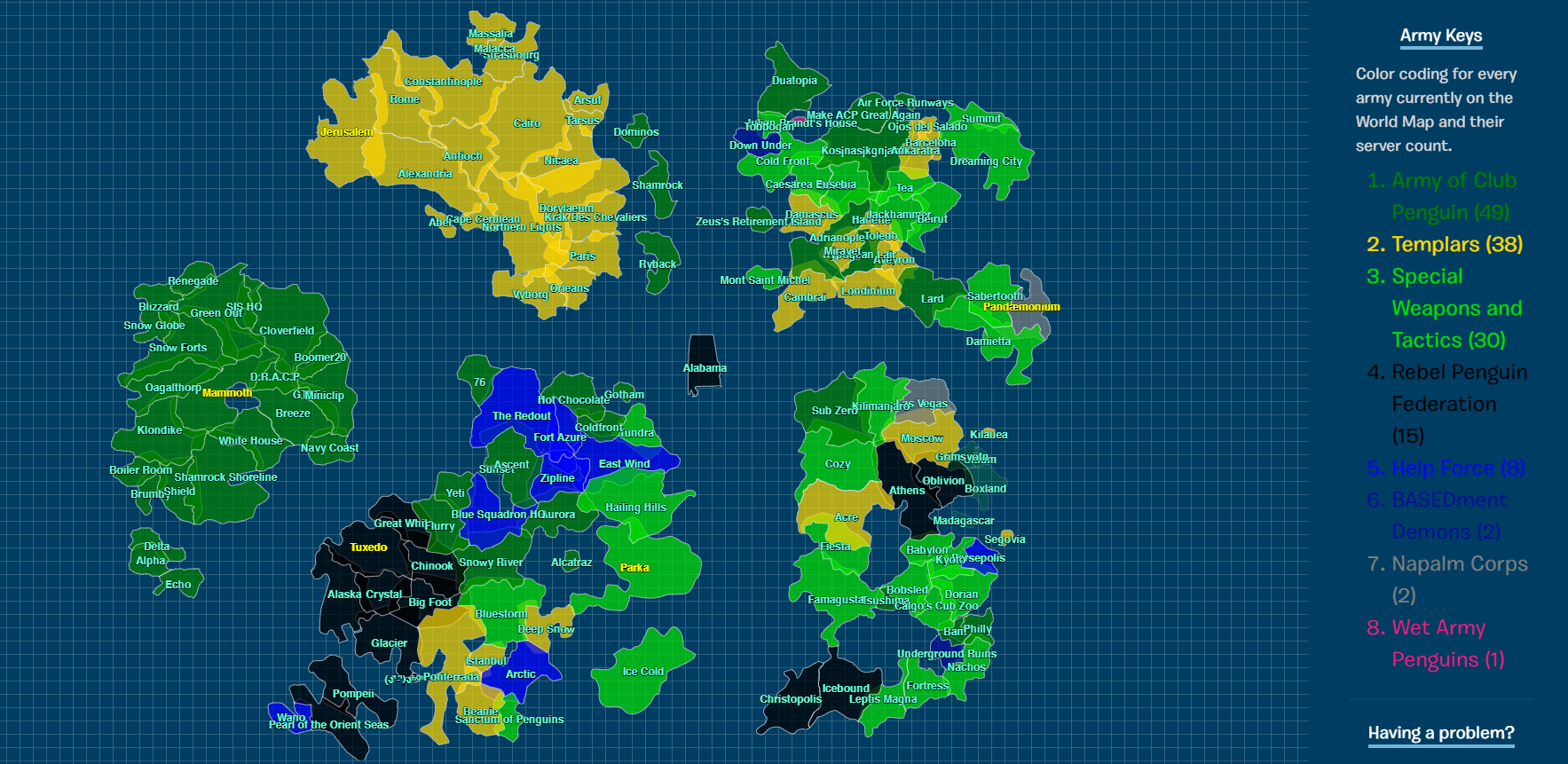 CPA Server Map